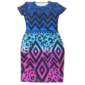 Tribal Print Midi Dress
